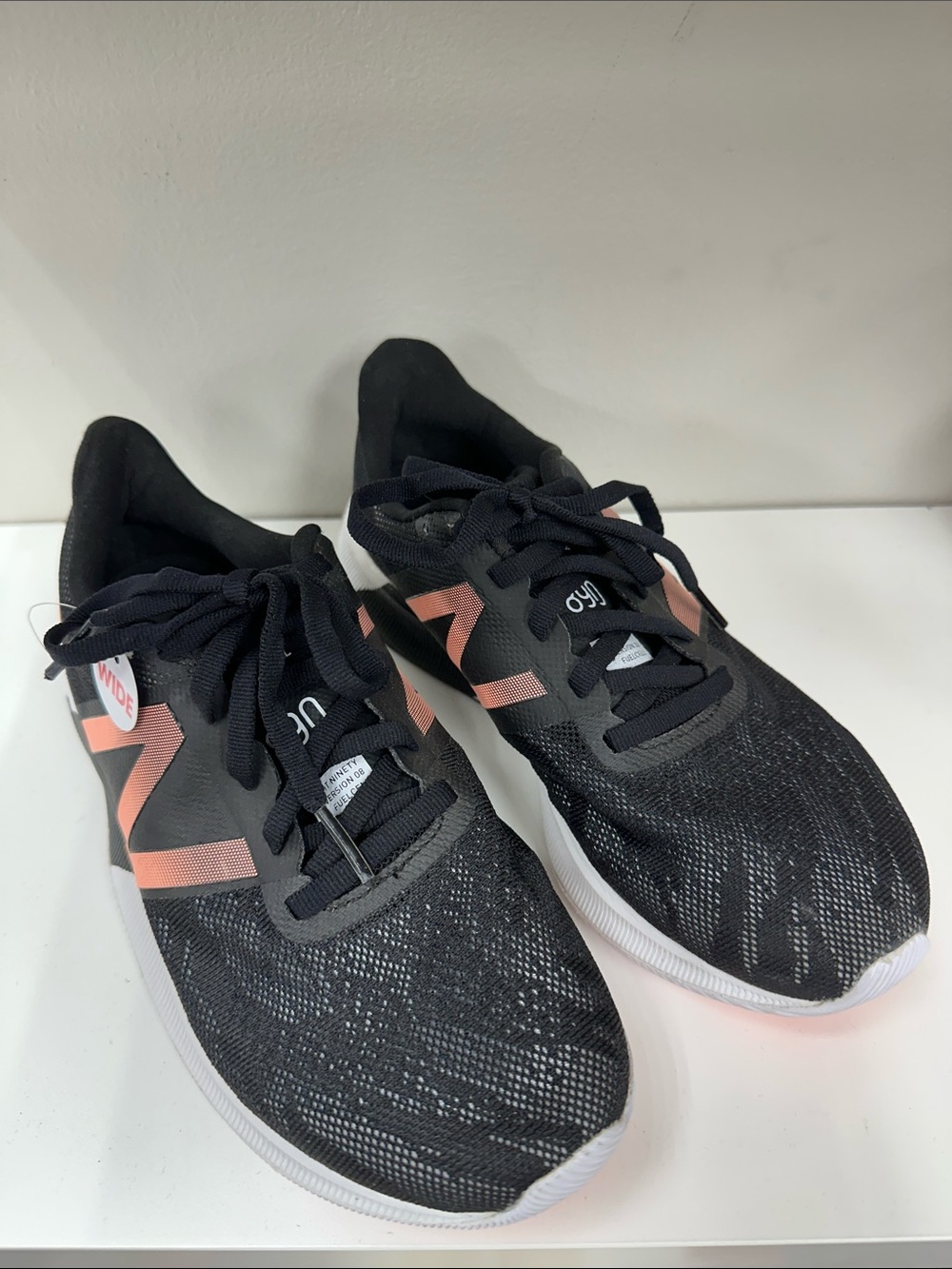 New Balance Men’s Black with Pink Accent Athletic Running Shoes